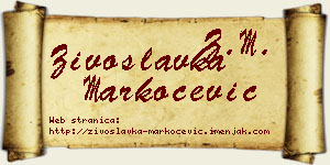 Živoslavka Markočević vizit kartica